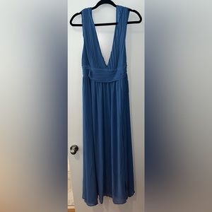 Nordstrom Dutch Blue Formal Plunge Dress.